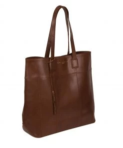 Pure Luxuries London Pembury Vegetable Tanned Leather Shopper Bag Misty Rose Pink -Pure Luxuries shop unnamed file 100 scaled