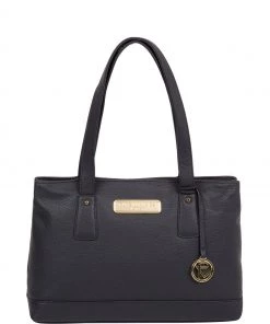 Pure Luxuries London Kate Leather Handbag Blue Cloud