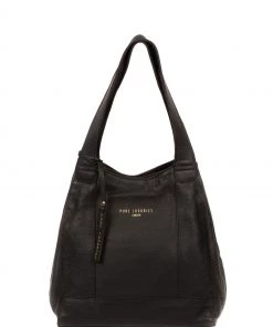 Pure Luxuries London Highbury Leather Handbag Chocolate Brown