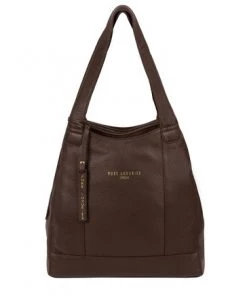 Pure Luxuries London Highbury Leather Handbag Chocolate Brown -Pure Luxuries shop unnamed file 1060
