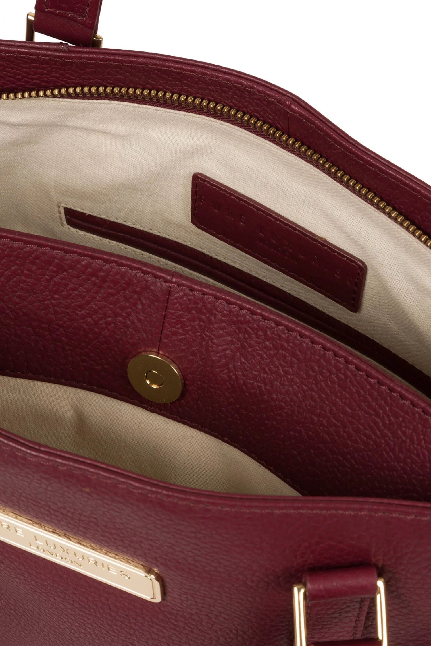 Pure Luxuries London Sophie Leather Tote Bag Navy 7 Pure Luxuries London Sophie Leather Tote Bag Navy - Image 5