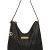 Pure Luxuries London Felicity Leather Shoulder Bag Black