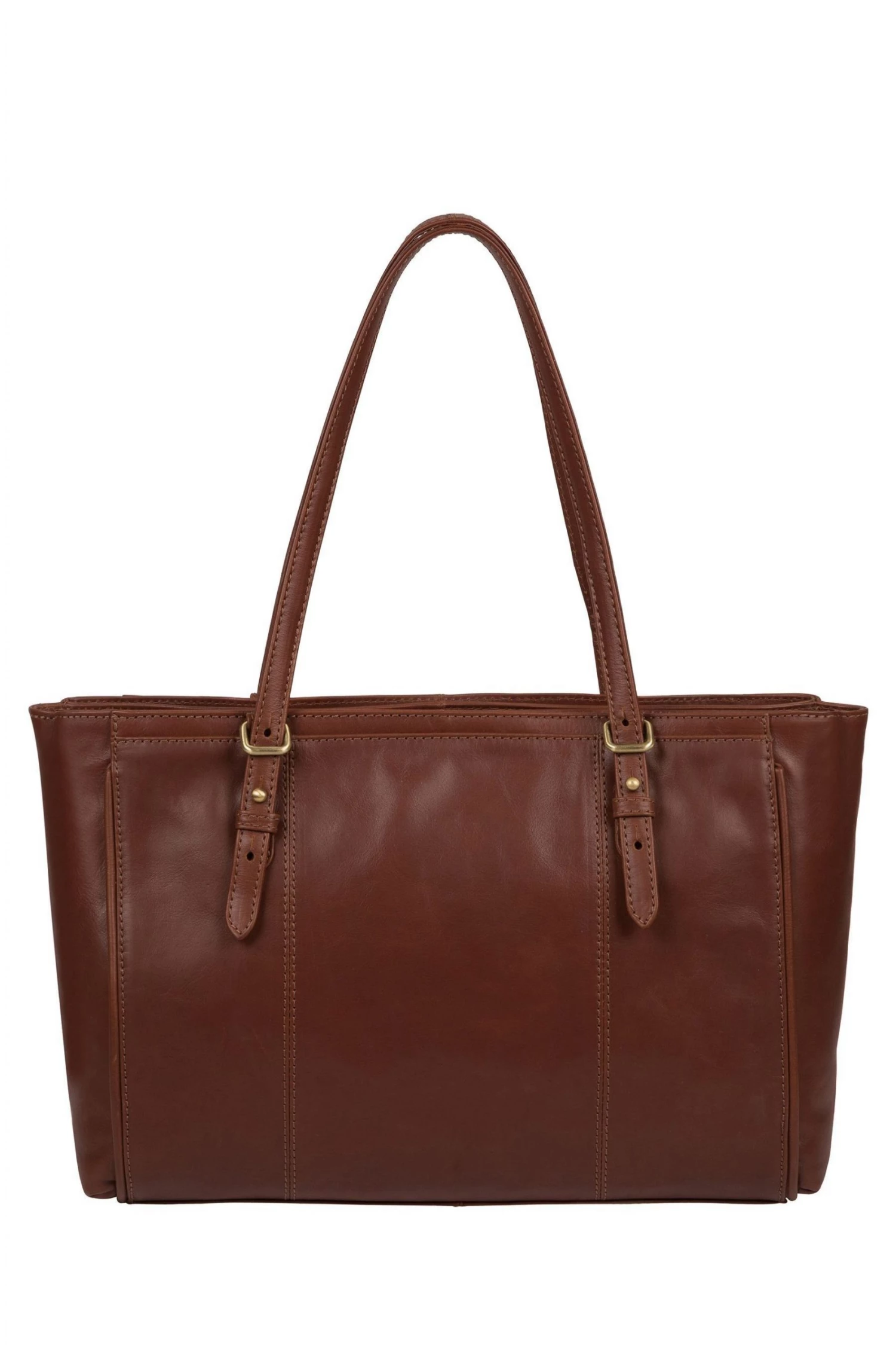 Pure Luxuries London Wollerton Leather Tote Bag Vintage Dark Tan 4 Pure Luxuries London Wollerton Leather Tote Bag Vintage Dark Tan - Image 2