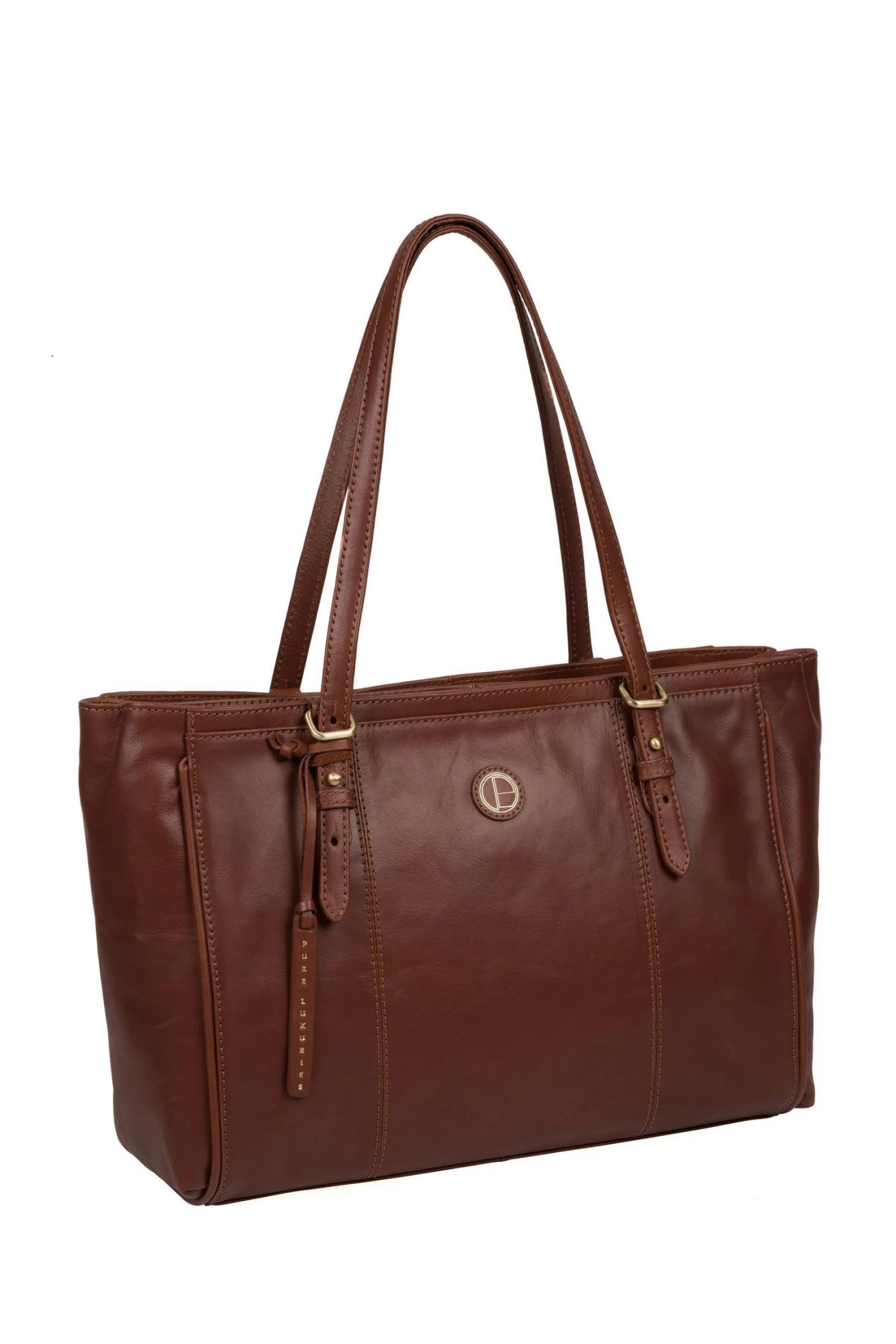 Pure Luxuries London Wollerton Leather Tote Bag Vintage Dark Tan 5 Pure Luxuries London Wollerton Leather Tote Bag Vintage Dark Tan - Image 3