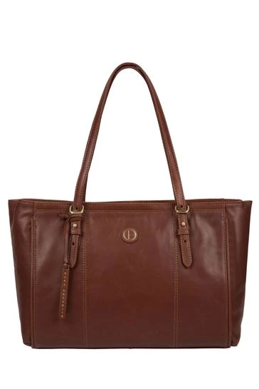 Pure Luxuries London Wollerton Leather Tote Bag Vintage Dark Tan 10 Pure Luxuries London Wollerton Leather Tote Bag Vintage Dark Tan - Image 8