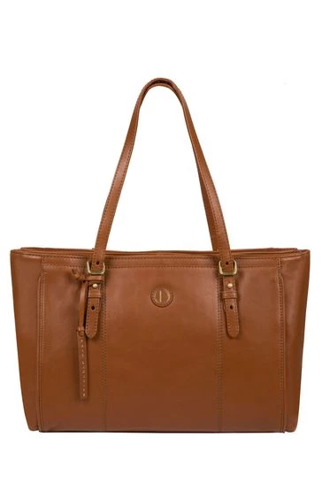 Pure Luxuries London Wollerton Leather Tote Bag Vintage Dark Tan 12 Pure Luxuries London Wollerton Leather Tote Bag Vintage Dark Tan - Image 10