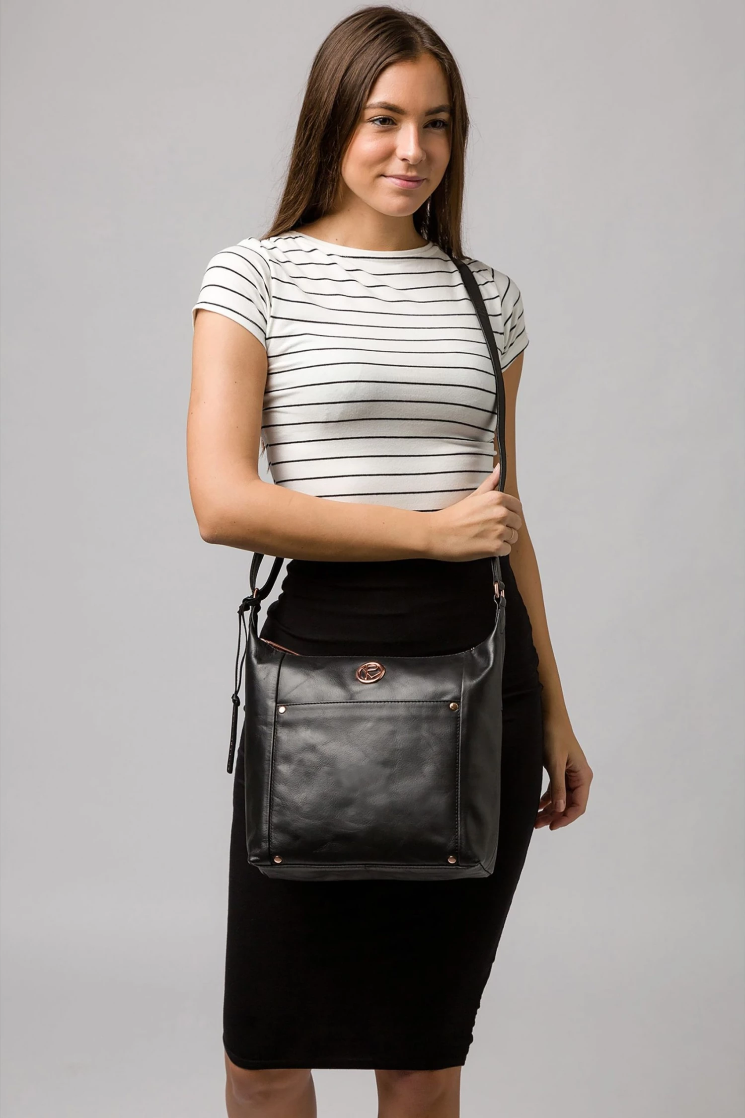 Pure Luxuries London Miro Leather Shoulder Bag Grey 7 Pure Luxuries London Miro Leather Shoulder Bag Grey - Image 5