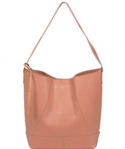 Pure Luxuries London Tunbridge Vegetable-Tanned Leather Shoulder Bag Smoky Blue