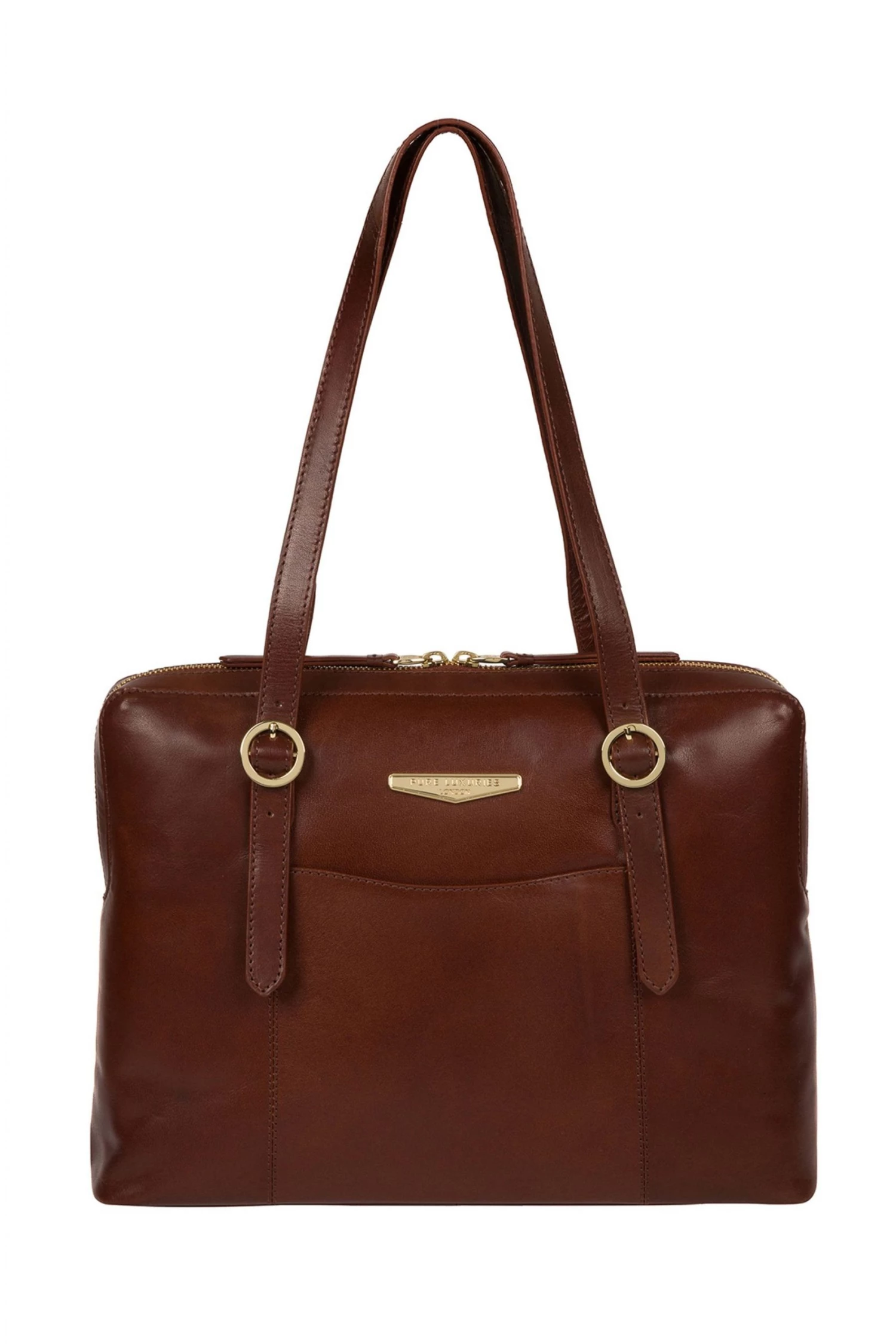 Pure Luxuries London Ornella Vegetable-Tanned Leather Handbag Black 3 Pure Luxuries London Ornella Vegetable-Tanned Leather Handbag Black