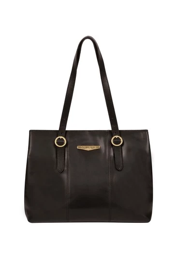 Pure Luxuries London Rosie Vegetable Tanned Leather Handbag Black 11 Pure Luxuries London Rosie Vegetable Tanned Leather Handbag Black - Image 9