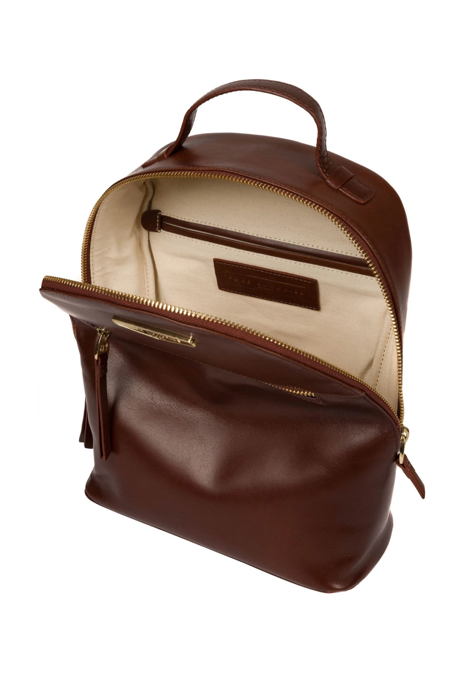 Pure Luxuries London Natala Vegetable-Tanned Leather Backpack Black 6 Pure Luxuries London Natala Vegetable-Tanned Leather Backpack Black - Image 4