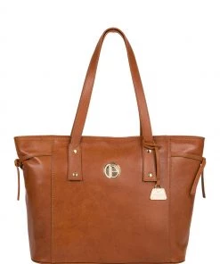 Pure Luxuries London Calista Leather Tote Bag Jet Black