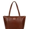 Pure Luxuries London Goya Leather Tote Bag Navy