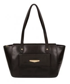 Pure Luxuries London Marian Vegetable-Tanned Leather Handbag Black -Pure Luxuries shop unnamed file 1231