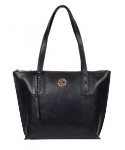 Pure Luxuries London Goya Leather Tote Bag Navy -Pure Luxuries shop unnamed file 127