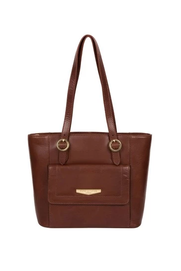 Pure Luxuries London Penelope Vegetable-Tanned Leather Handbag Italian Tan Brown 10 Pure Luxuries London Penelope Vegetable-Tanned Leather Handbag Italian Tan Brown - Image 8