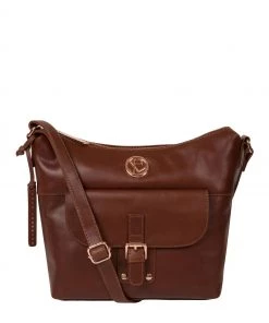 Pure Luxuries London Monamy Leather Shoulder Bag Black