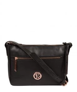 Pure Luxuries shop 34 Pure Luxuries London Matisse Leather Cross-Body Bag Black