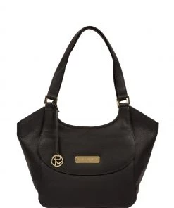 Pure Luxuries London Grace Leather Tote Bag Black