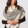 Pure Luxuries London White Pixel Cashmere & Merino Wool Throw -Pure Luxuries shop unnamed file 1313