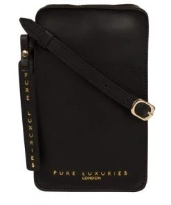Pure Luxuries London Cambourne Vegetable Tanned Leather Cross-Body Phone Bag Saddle Tan -Pure Luxuries shop unnamed file 139