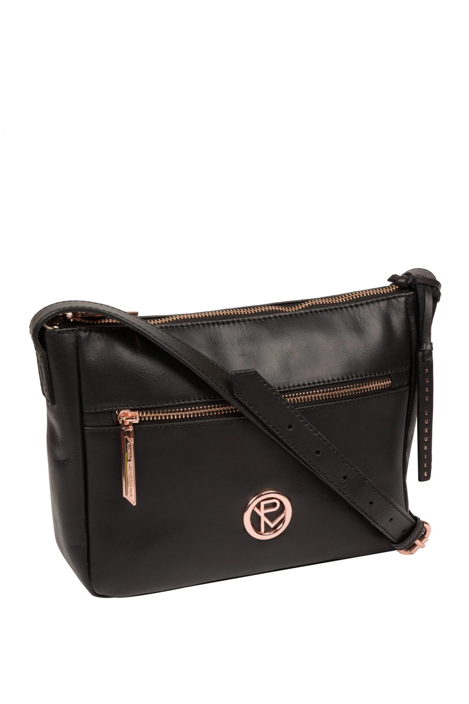 Pure Luxuries London Matisse Leather Cross-Body Bag Black 4 Pure Luxuries London Matisse Leather Cross-Body Bag Black - Image 2