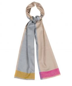 Pure Luxuries London Grey Hue Cashmere & Merino Wool Pashmina Scarf