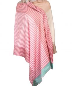 Pure Luxuries London Pink Zenith Cashmere & Merino Wool Throw