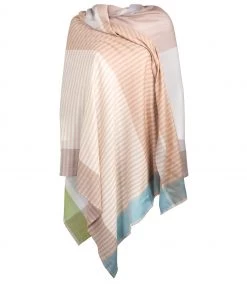 Pure Luxuries London Cream Charon Cashmere & Merino Wool Throw