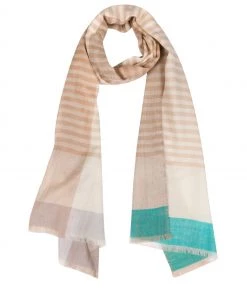 Pure Luxuries London Brown Nebula Cashmere & Merino Wool Scarf
