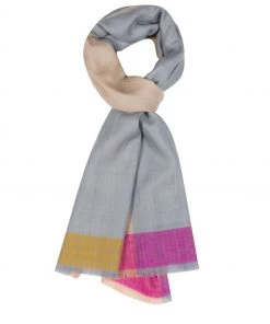 Pure Luxuries London Grey Hue Cashmere & Merino Wool Neckerchief