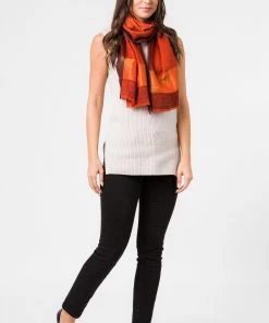 Pure Luxuries London Orange Venus Cashmere & Merino Wool Scarf -Pure Luxuries shop unnamed file 1507 scaled