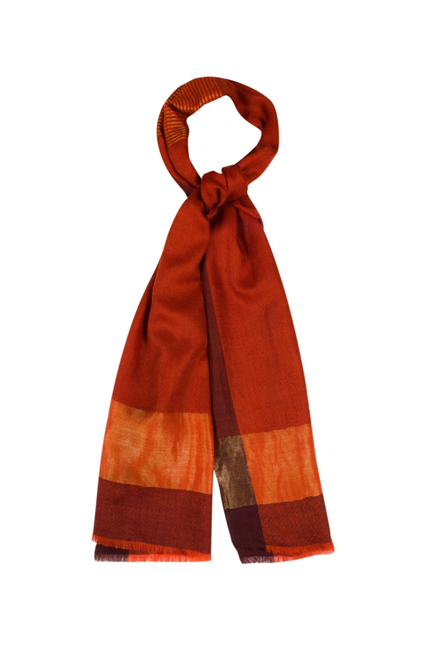 Pure Luxuries London Orange Venus Cashmere & Merino Wool Pashmina 3 Pure Luxuries London Orange Venus Cashmere & Merino Wool Pashmina