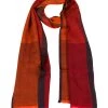 Pure Luxuries London Orange Liberation Cashmere & Merino Wool Scarf