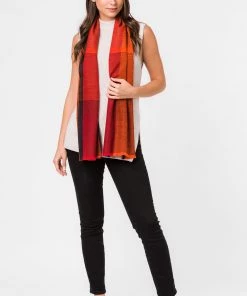 Pure Luxuries London Orange Liberation Cashmere & Merino Wool Scarf -Pure Luxuries shop unnamed file 1532 scaled