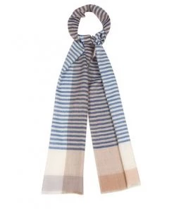 Pure Luxuries London Blue Accent Cashmere & Merino Wool Pashmina -Pure Luxuries shop unnamed file 1580