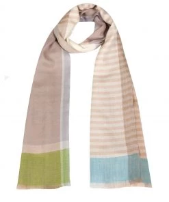 Pure Luxuries London Cream Charon Cashmere & Merino Wool Scarf