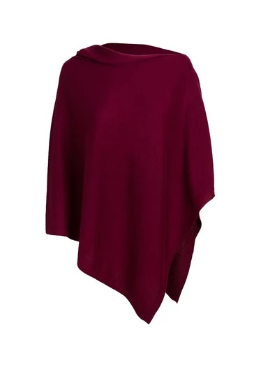 Pure Luxuries London Eskdale Cashmere & Merino Wool Poncho Chilli Red 8 Pure Luxuries London Eskdale Cashmere & Merino Wool Poncho Chilli Red - Image 7
