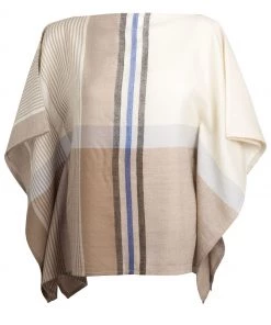 Pure Luxuries London Cream Hex 100% Merino Wool Poncho