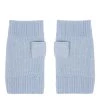 Pure Luxuries London Grange Cashmere And Merino Wool Wrist Warmers Powder Blue