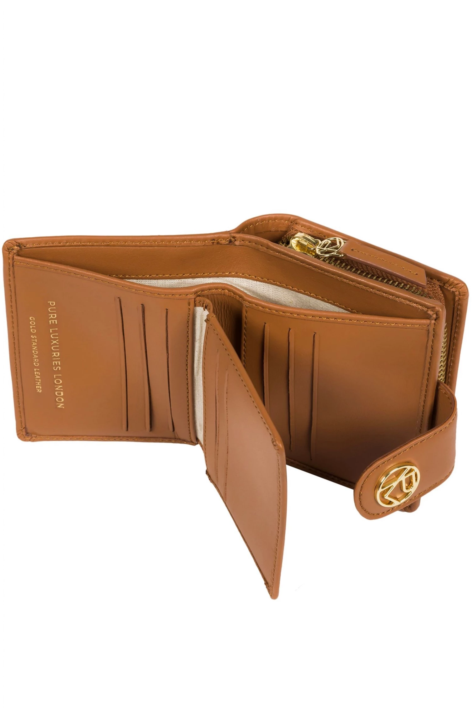 Pure Luxuries London Avignon Leather Bi-Fold Purse Smoky Blue 6 Pure Luxuries London Avignon Leather Bi-Fold Purse Smoky Blue - Image 4