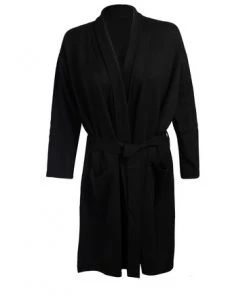 Pure Luxuries London Hallbeck Cashmere & Merino Wool Dressing Gown Black -Pure Luxuries shop unnamed file 1707
