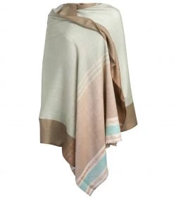 Pure Luxuries London Tan Asteris Cashmere & Merino Wool Throw