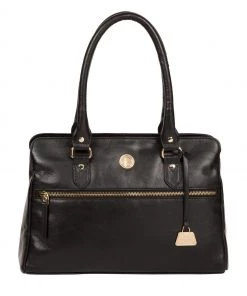 Pure Luxuries London Poppy Leather Handbag Hazelnut