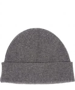 Pure Luxuries London Grizedale Cashmere & Merino Wool Beanie Hat Black
