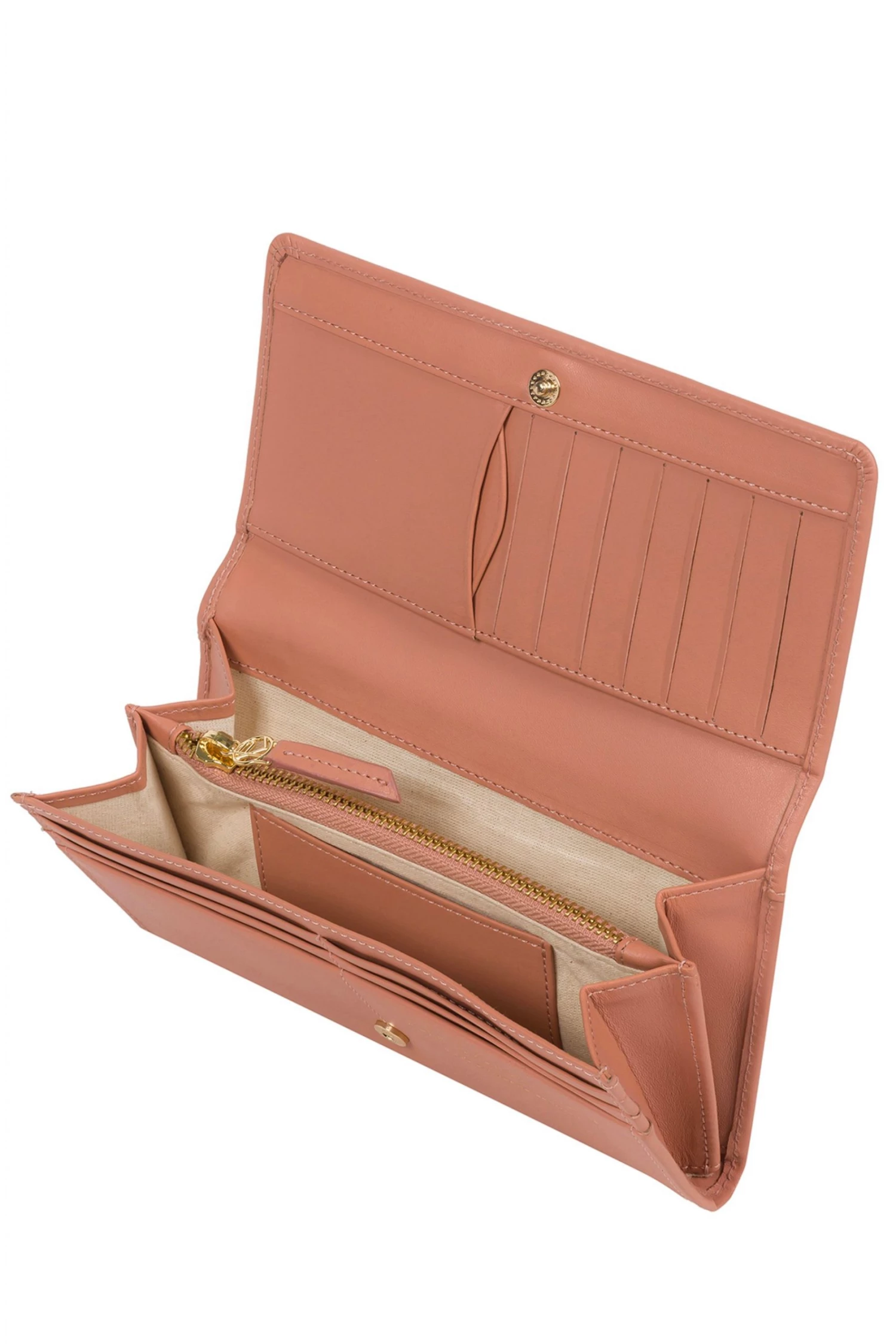 Pure Luxuries London Rose Pink Marseille Leather Bi-Fold Purse Ombre Chestnut Brown 5 Pure Luxuries London Rose Pink Marseille Leather Bi-Fold Purse Ombre Chestnut Brown - Image 3