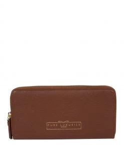 Pure Luxuries shop 25 Pure Luxuries London Pure Luxuries London Brown Frieda Leather Purse