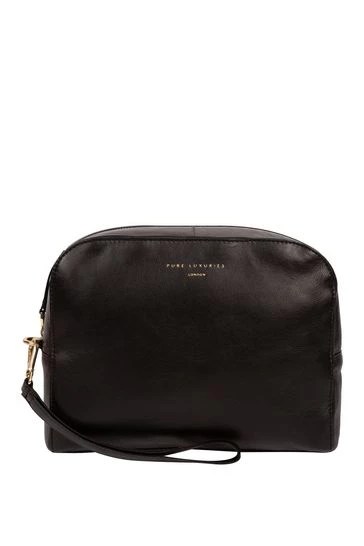 Pure Luxuries London Brompton Leather Cosmetic Bag Pink 10 Pure Luxuries London Brompton Leather Cosmetic Bag Pink - Image 8