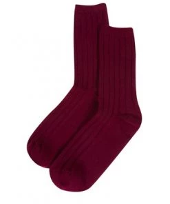 Pure Luxuries London Cartmel Cashmere & Merino Wool Socks Burgundy Red -Pure Luxuries shop unnamed file 1866