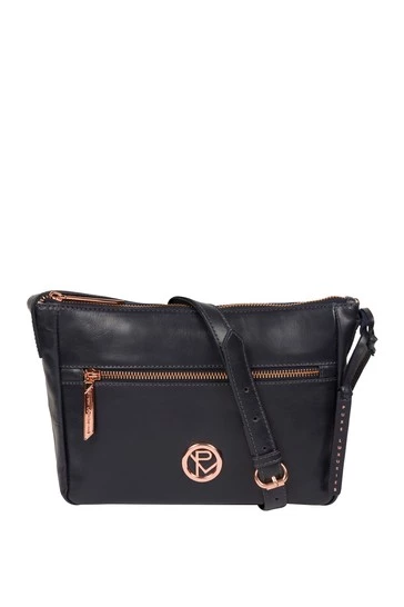 Pure Luxuries London Matisse Leather Cross-Body Bag Black 11 Pure Luxuries London Matisse Leather Cross-Body Bag Black - Image 9